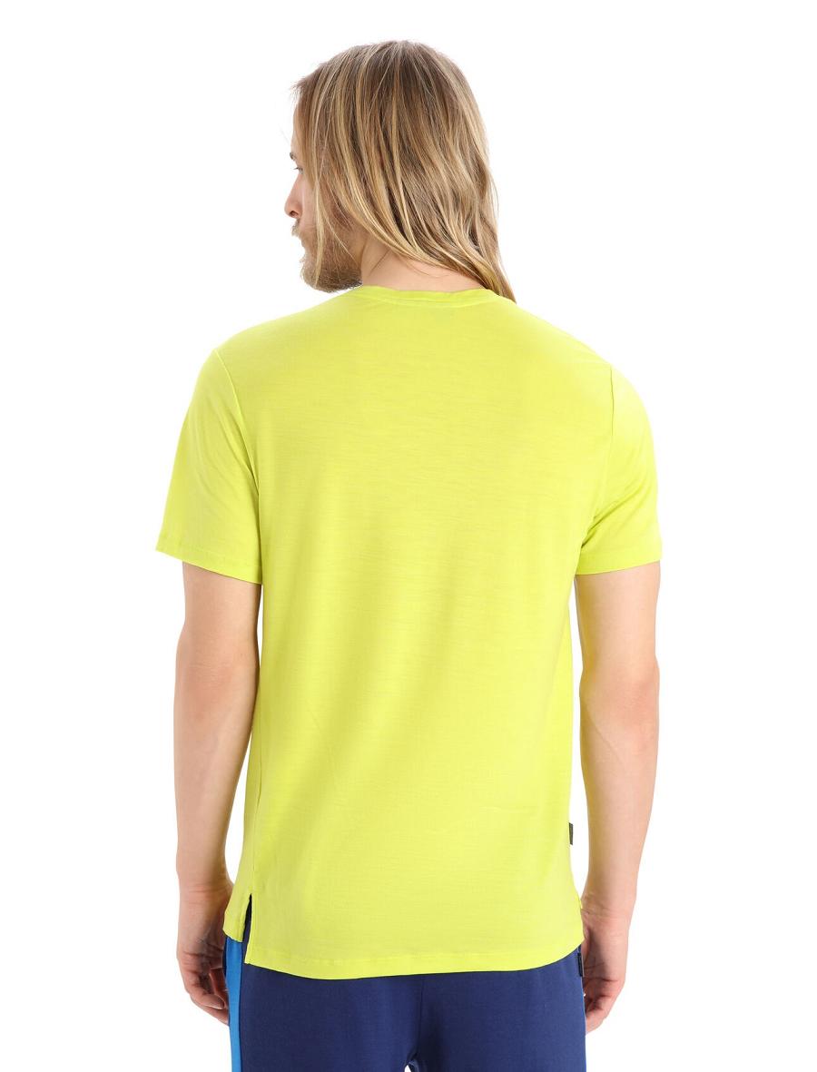 Men's Icebreaker Merino Sphere II Short Sleeve T Shirts Shine | CA 1796NWYB